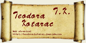 Teodora Kotarac vizit kartica